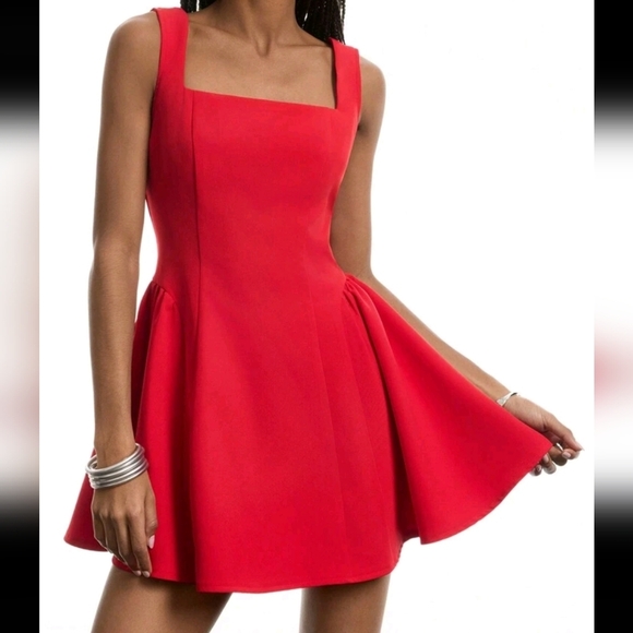Valentine's Day Red Ruched Waist Mini Dress - Picture 4 of 4
